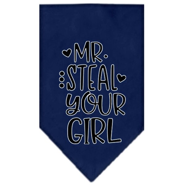 Mirage Pet Products Mr. Steal Your Girl Screen Print BandanaNavy Blue Large 66-180 LGNB
